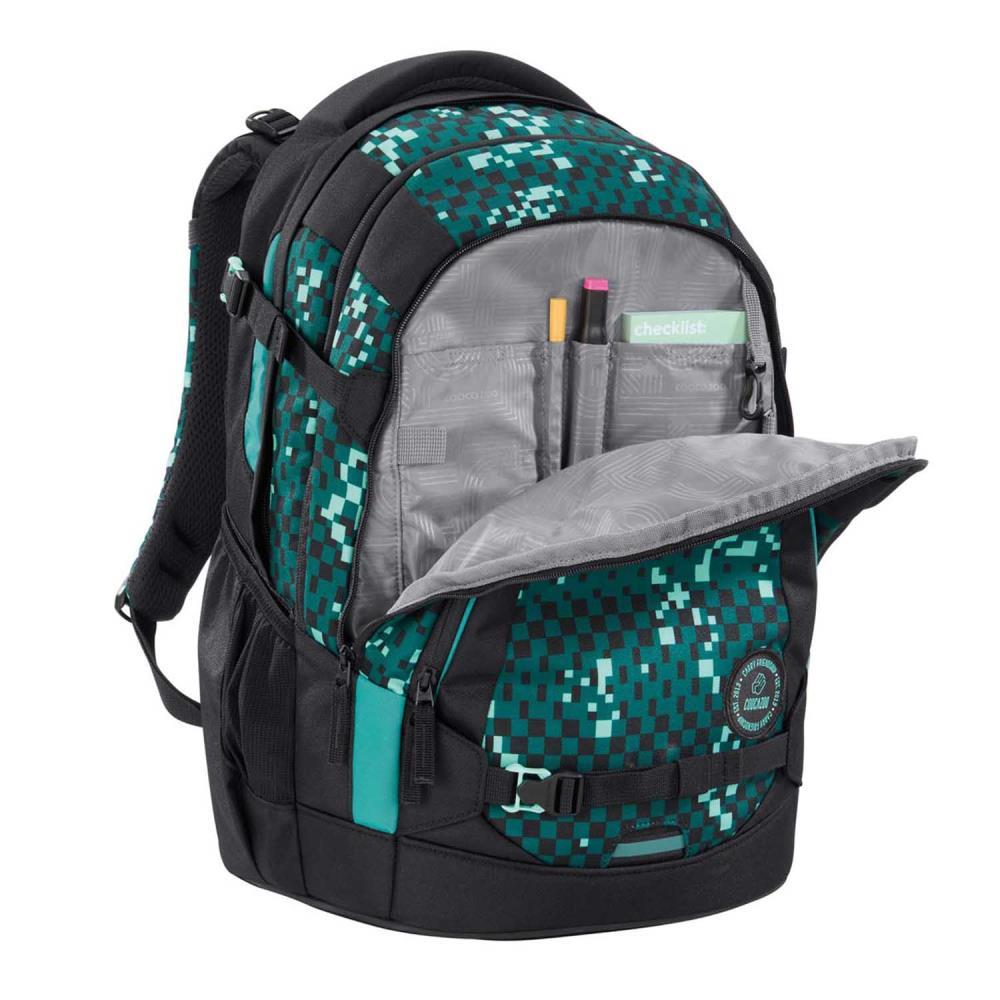 Coocazoo Mate Pixel Blox Schulrucksack Set 3tlg.