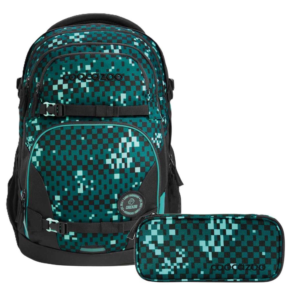 Coocazoo Porter Pixel Blox Schulrucksack Set 2tlg.