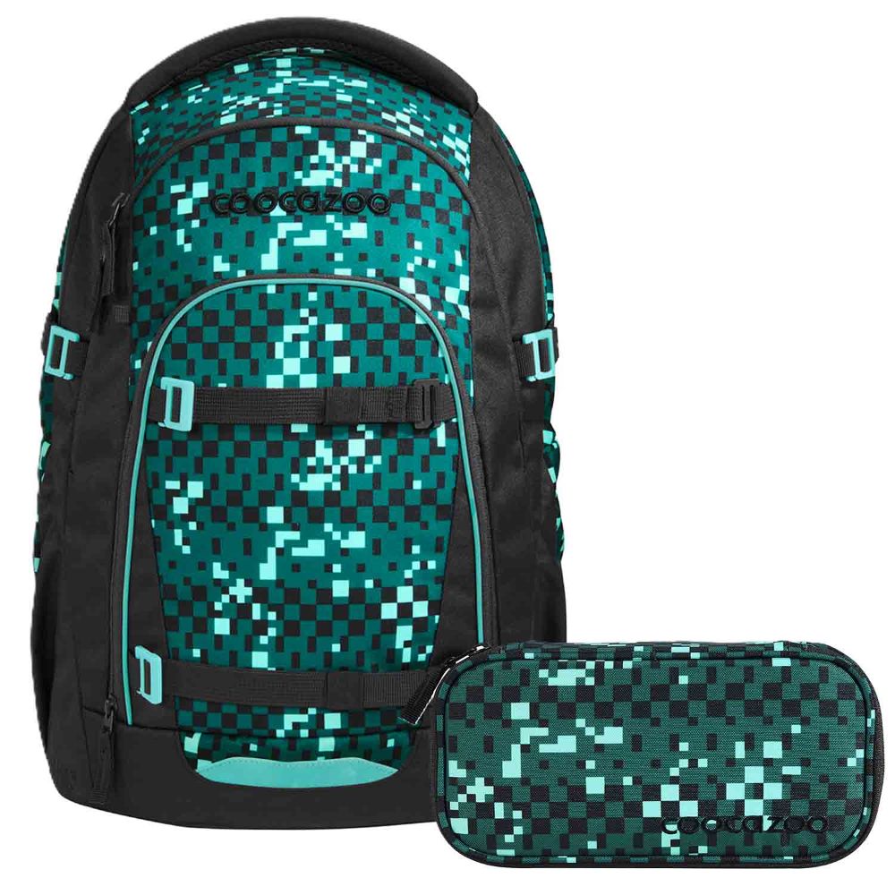 Coocazoo Mate Pixel Blox Schulrucksack Set 2tlg.
