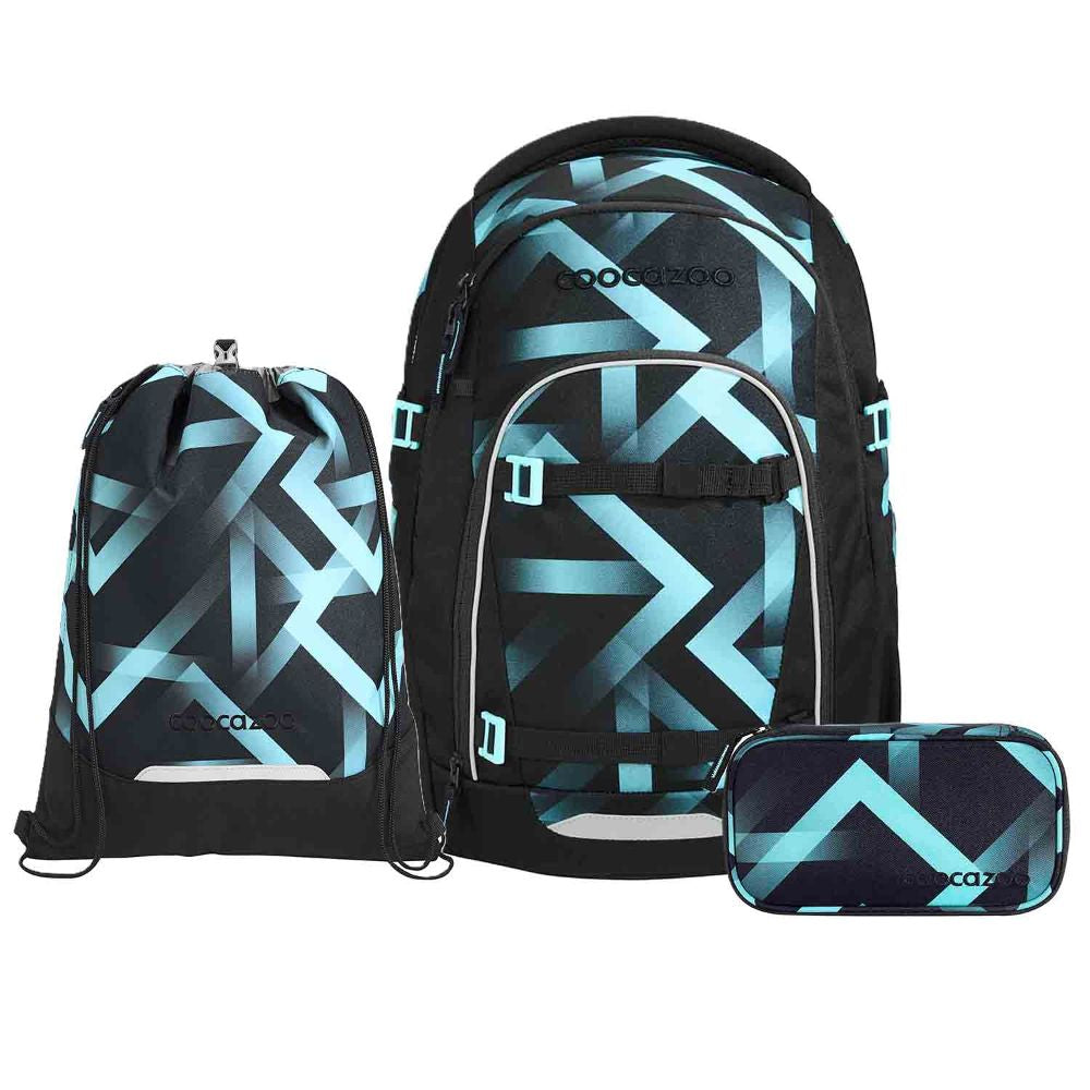 Coocazoo Mate Laser Lights Schulrucksack Set 3tlg.