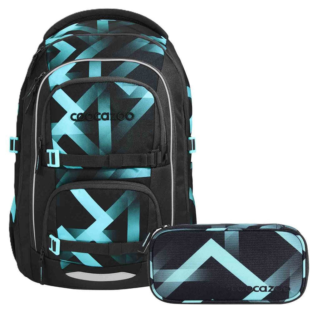 Coocazoo Porter Laser Lights Schulrucksack Set 2tlg.