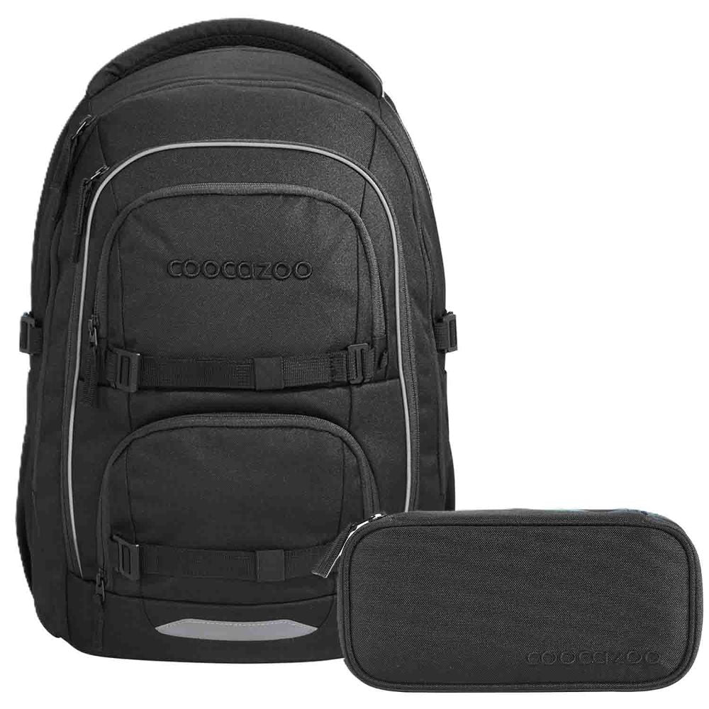 Coocazoo Porter Black Coal Schulrucksack Set 2tlg.