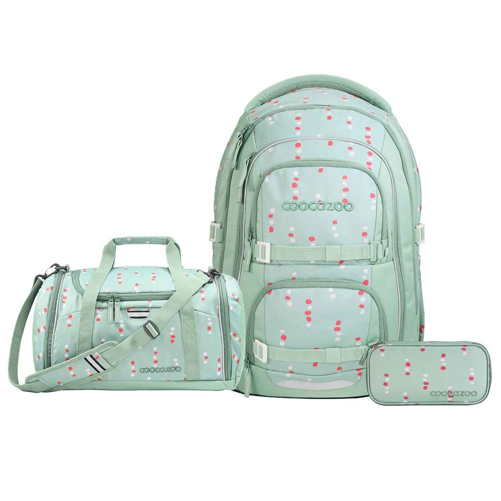 Coocazoo Porter Dancing Dots Schulrucksack Set 3tlg.