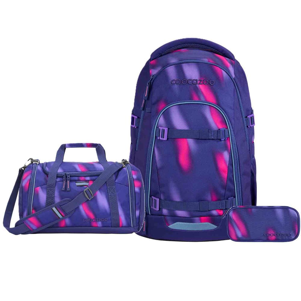 Coocazoo Mate Aurora Glow Schulrucksack Set 3tlg.
