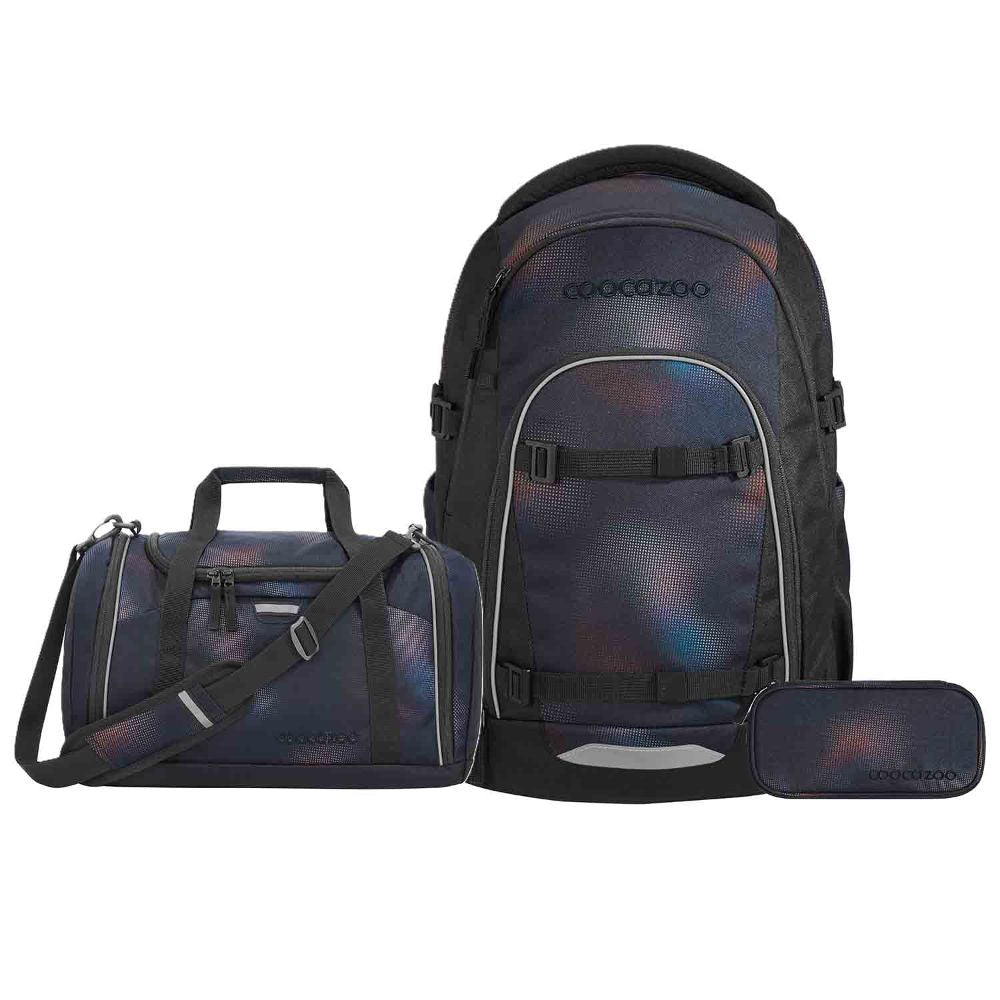 Coocazoo Mate Rainbow Illusion Schulrucksack Set 3tlg.