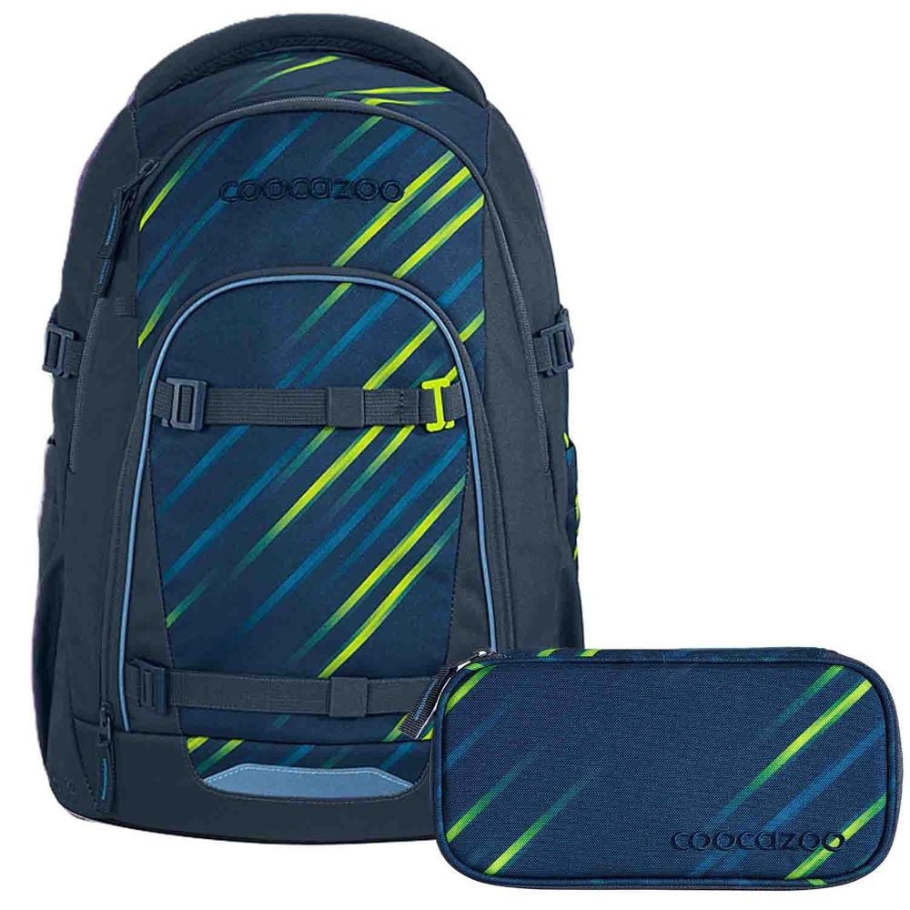 Coocazoo Mate Fast Lime Schulrucksack Set 2tlg.