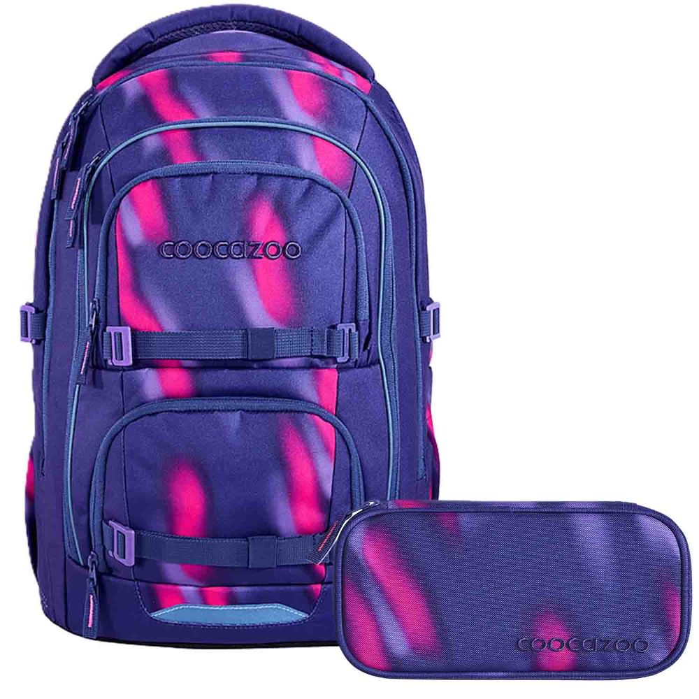 Coocazoo Porter Aurora Glow Schulrucksack Set 2tlg.