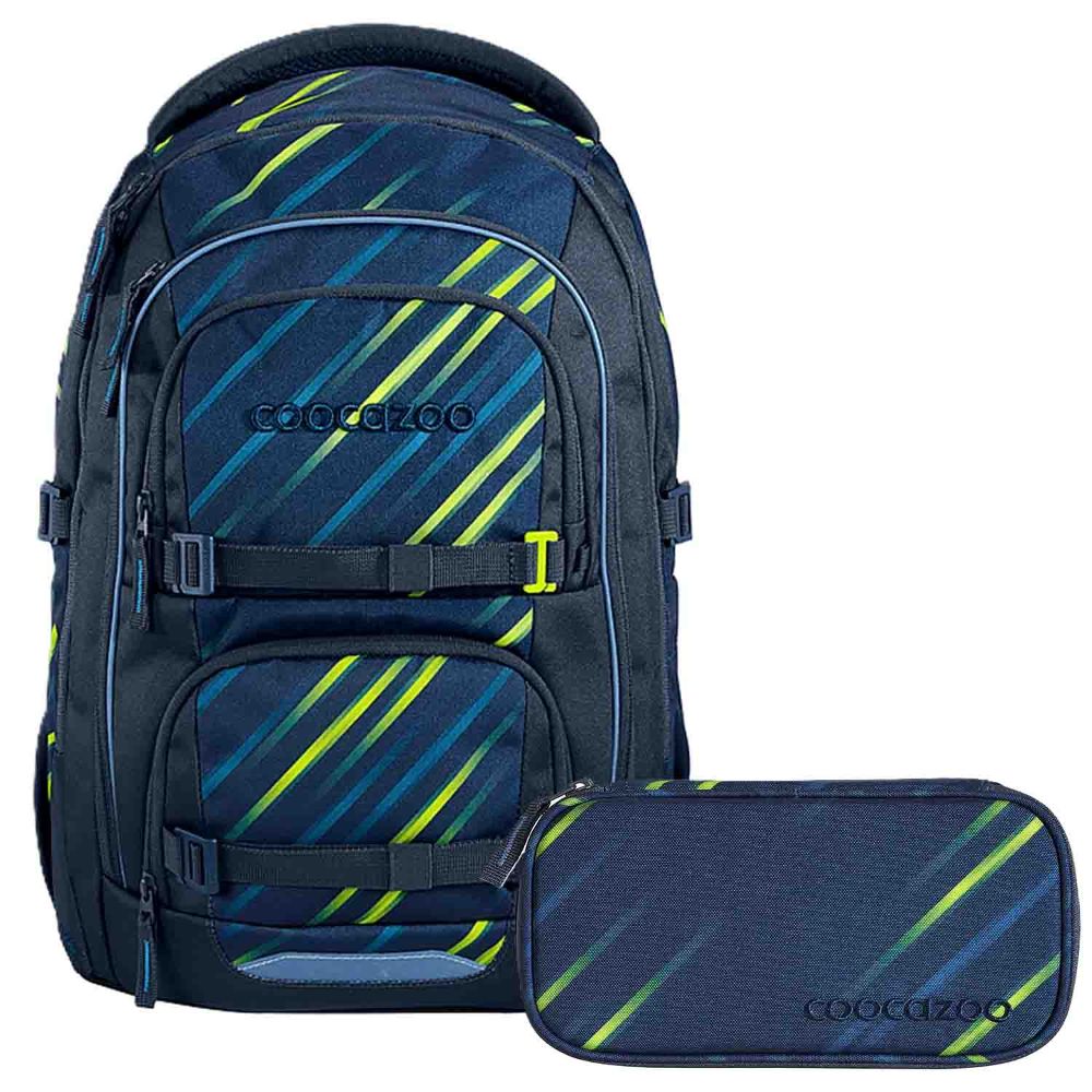 Coocazoo Porter Fast Lime Schulrucksack Set 2tlg.
