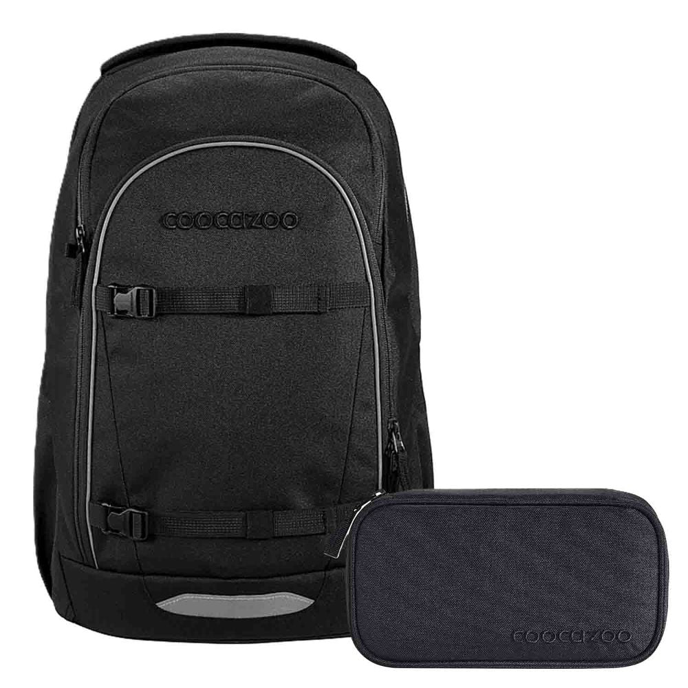 Coocazoo Every Midnight Black Schulrucksack Set 2tlg.