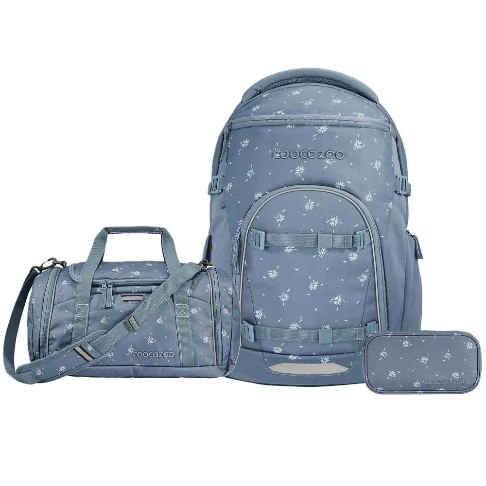Coocazoo Byte Bloomy Daisy Schulrucksack Set 3tlg.