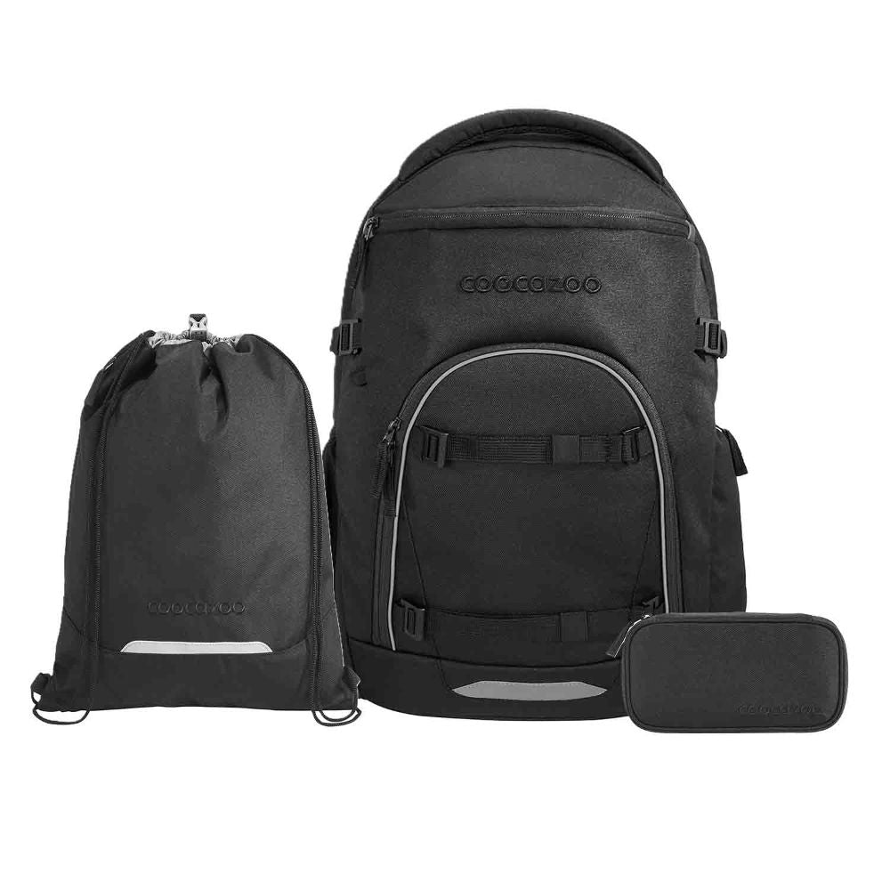 Coocazoo Byte Black Coal Schulrucksack Set 3tlg.