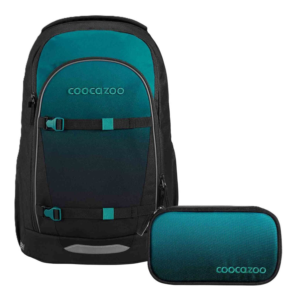 Coocazoo Every Teal Shadows Schulrucksack Set 2tlg.