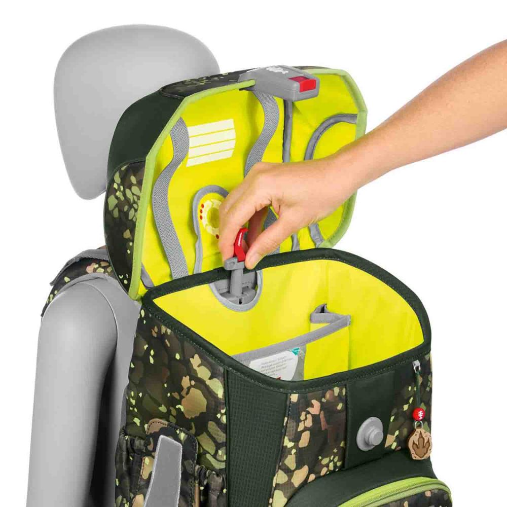 Bagtrotter Schulranzen 2 Fächer Phileas Blau Dinosaurier – Federmäppchen Für Grundschule & Kindergarten