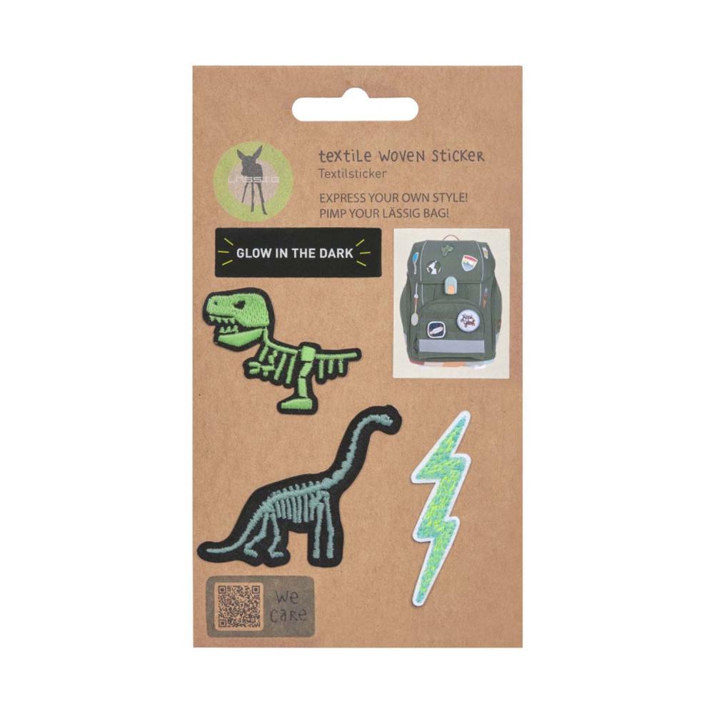 Lässig Dino Textil Sticker 3tlg.