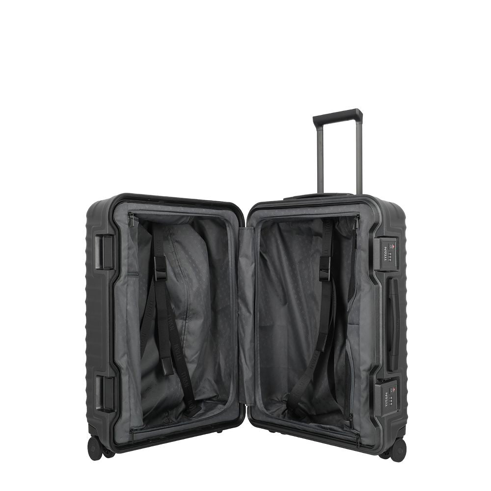 Titan Overseas Nightshade Black 4 Doppelrollen Trolley M 69 cm