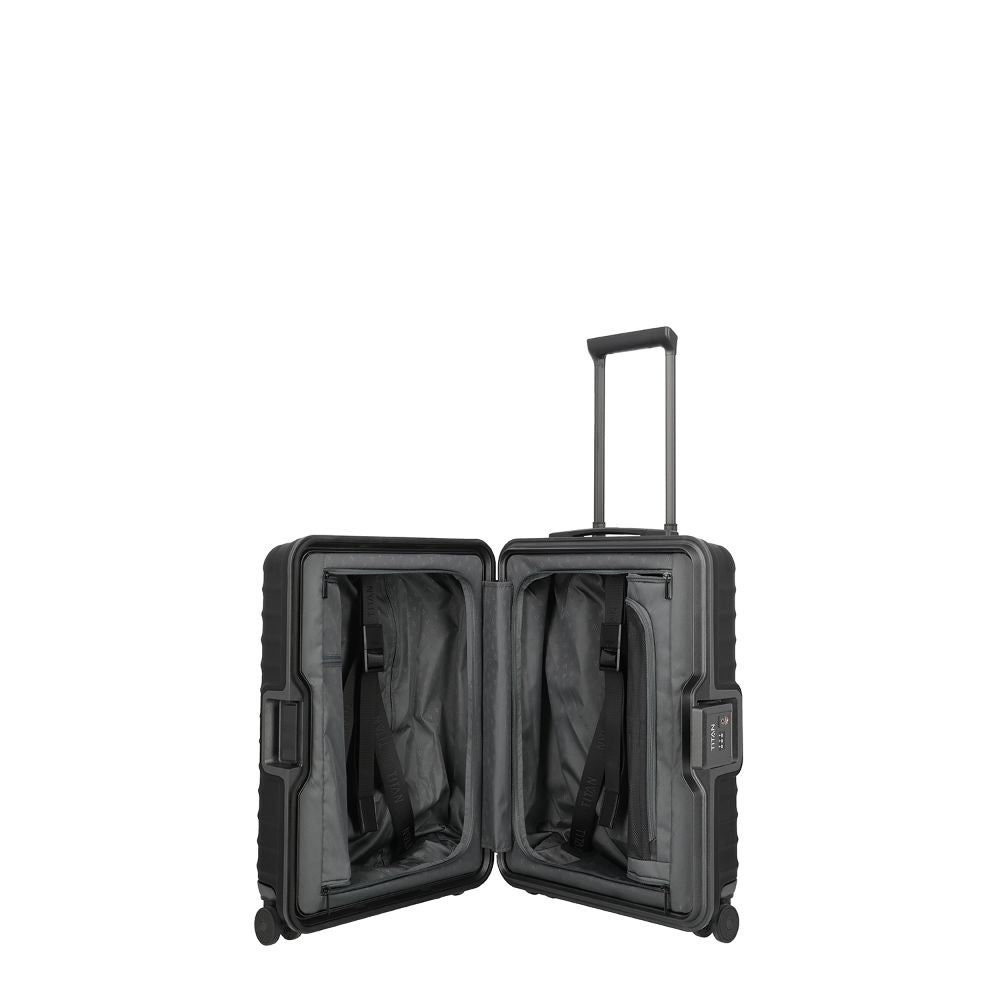 Titan Overseas Nightshade Black 4 Doppelrollen Trolley S20 55 cm