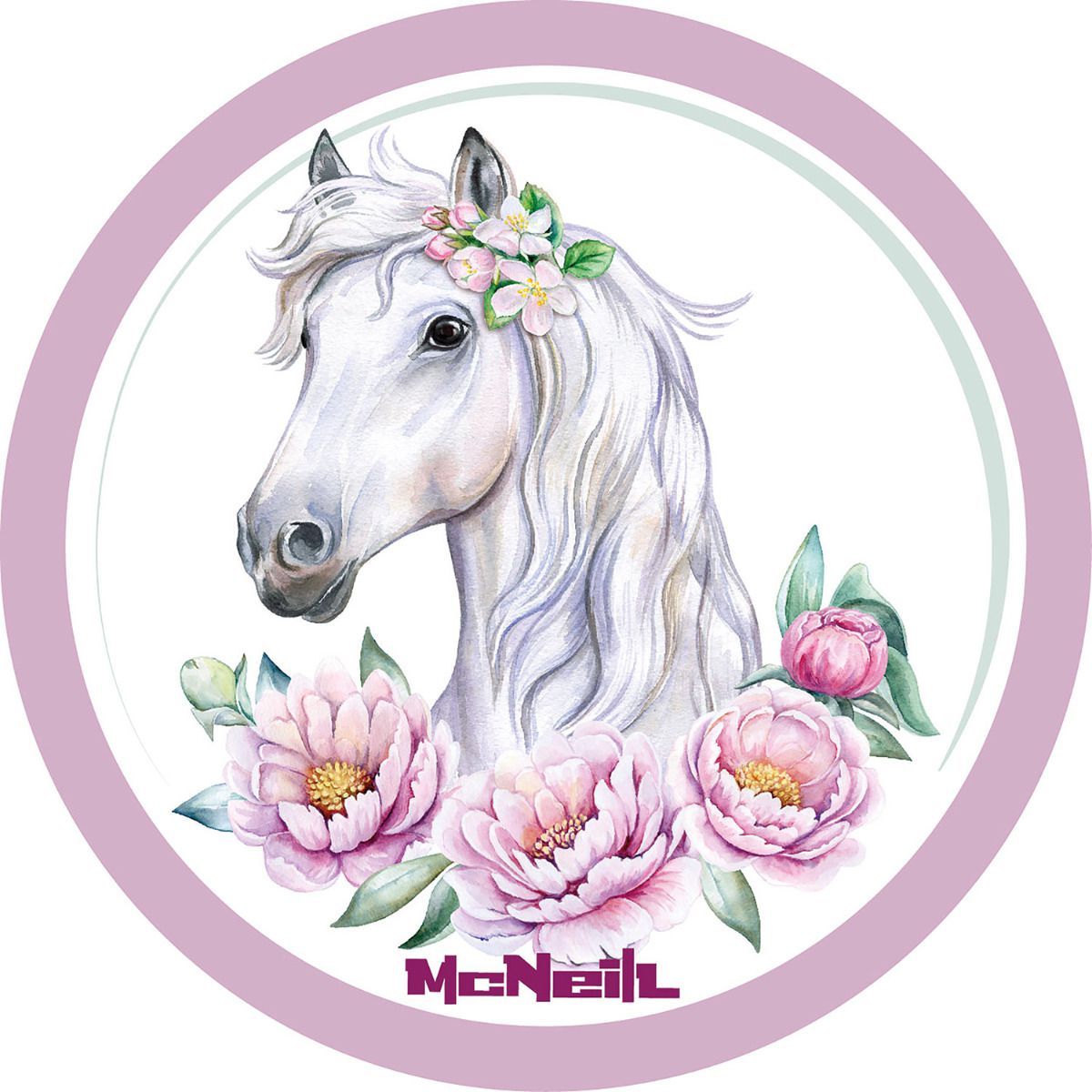 McNeill McAddy Pferd Weiß Blumen