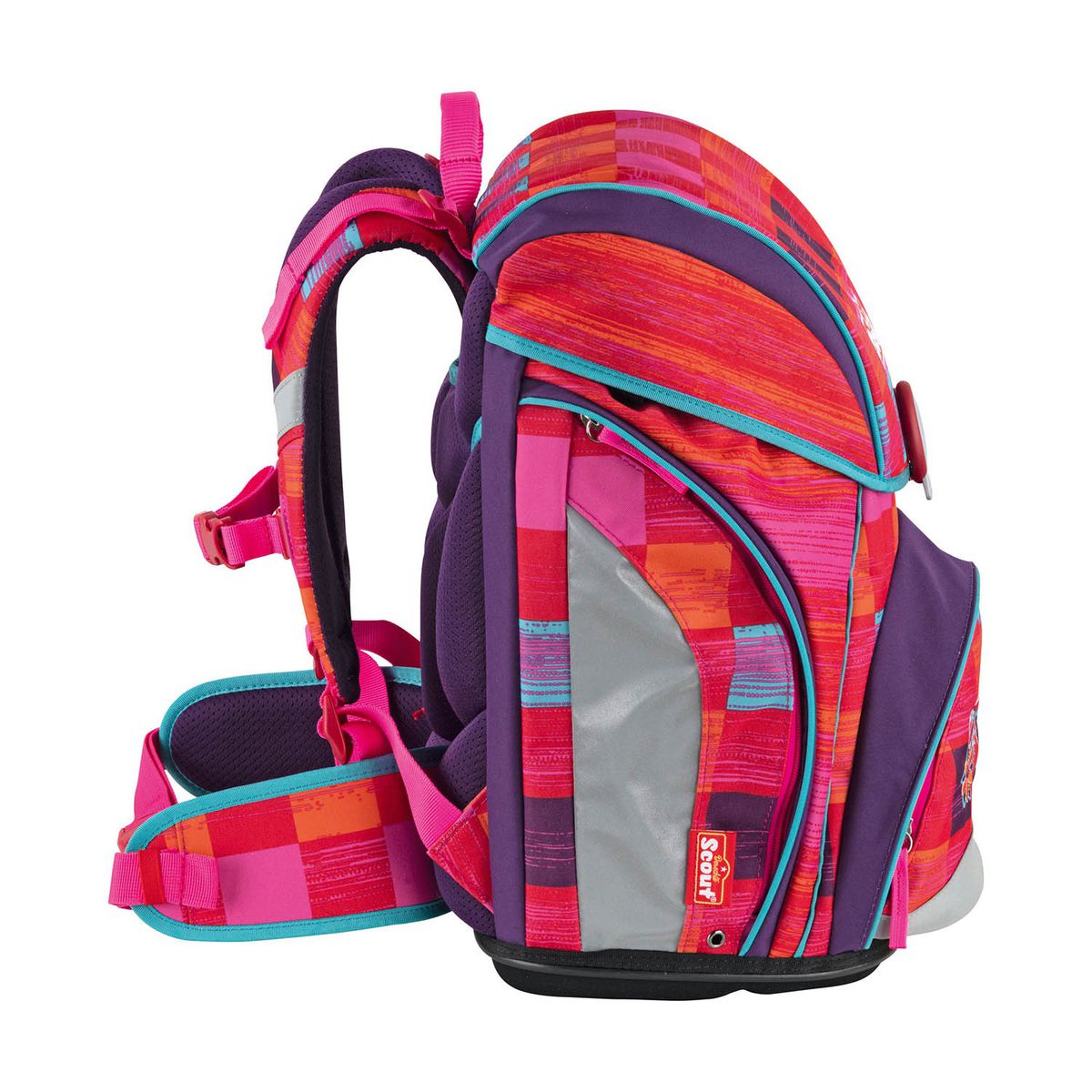 Scout Alpha Pink Rainbow Schulrucksack Set 4tlg.