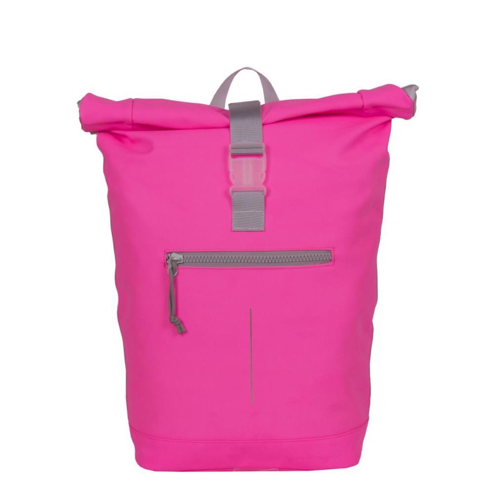 New Rebels Mart New York Neon Pink Rolltop Rucksack