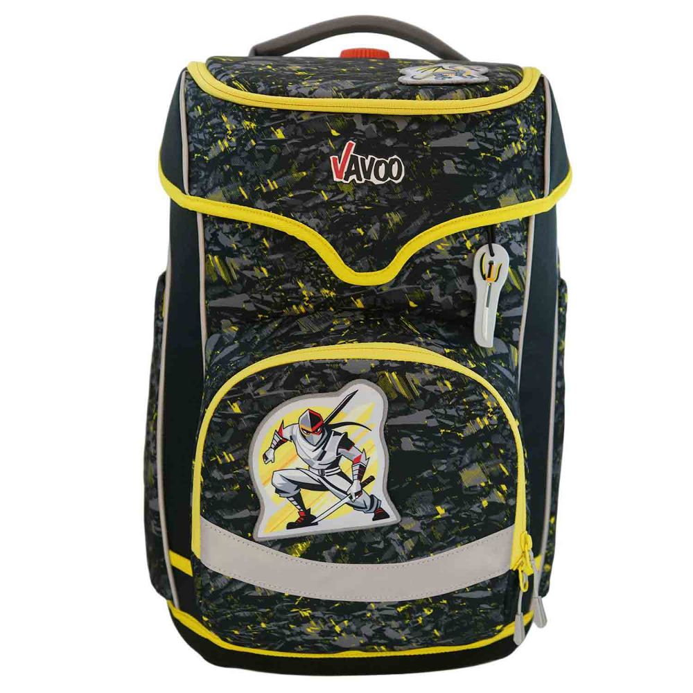 Vavoo Quin Pro Yellow Gravel Ninja Schulranzen Set 7tlg.
