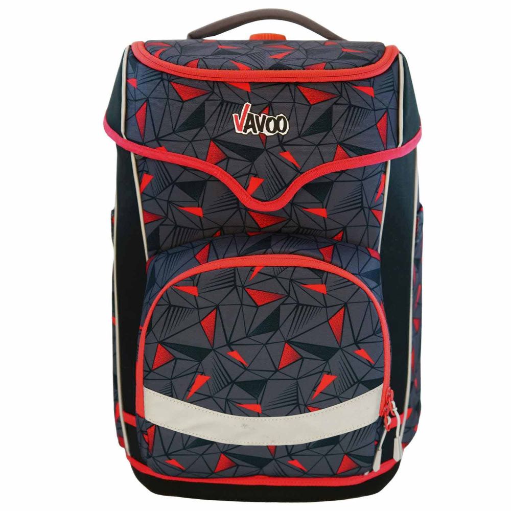 Vavoo Quin Pro Red Triangles MonsterTruck Schulranzen Set 7tlg.