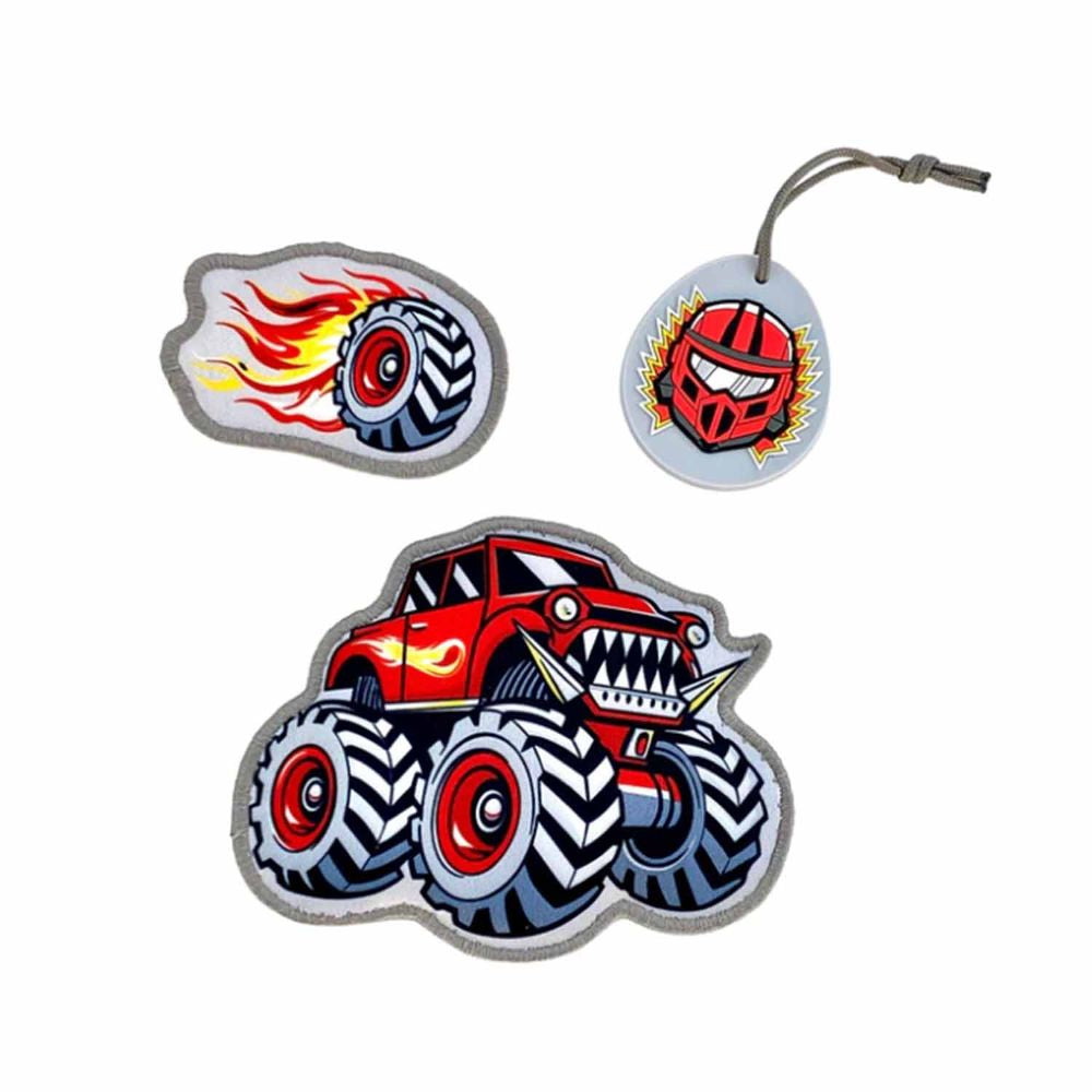 Vavoo Quin Pro Red Triangles MonsterTruck Schulranzen Set 7tlg.