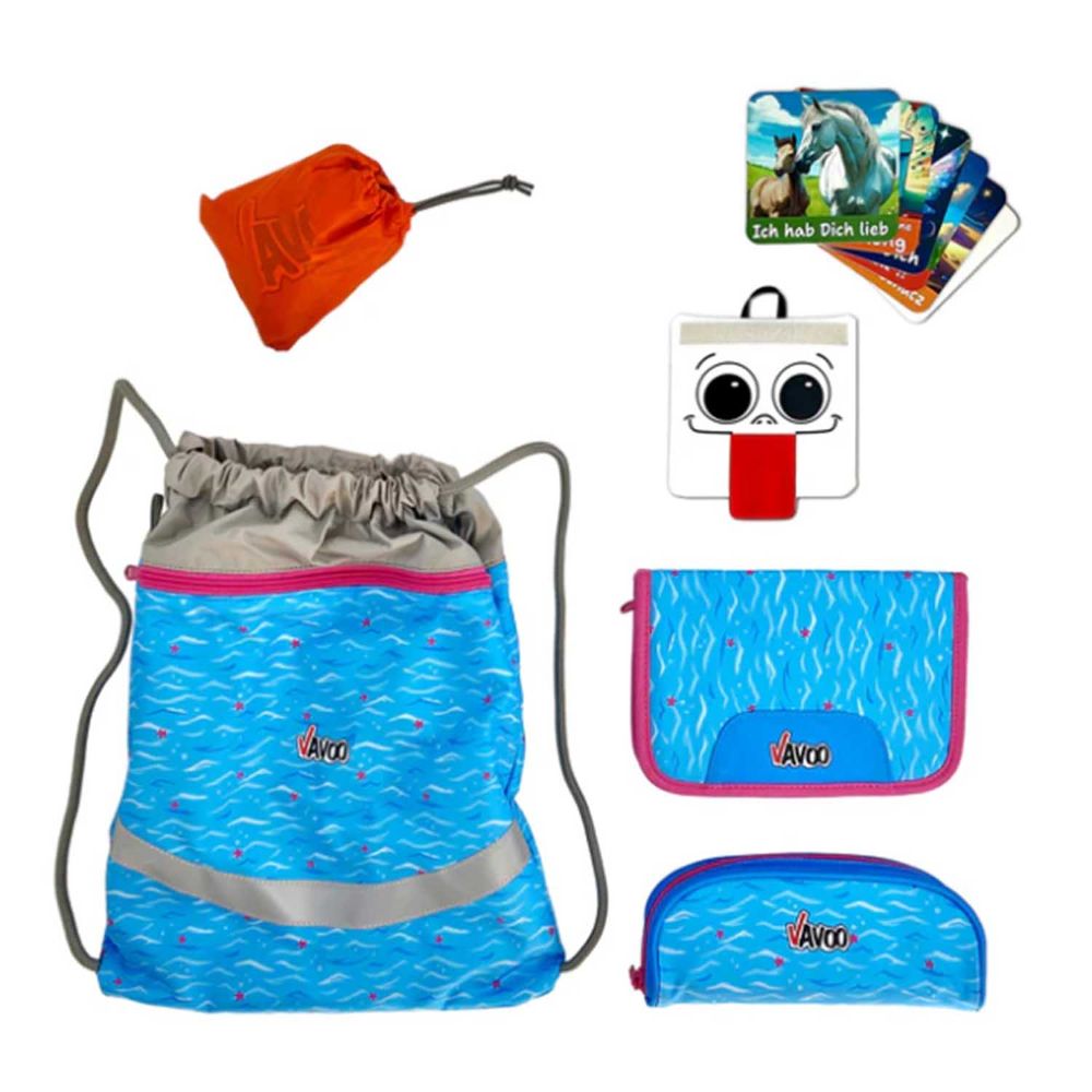 Vavoo Quin Pro Blue Waves Mermaid Schulranzen Set 7tlg.