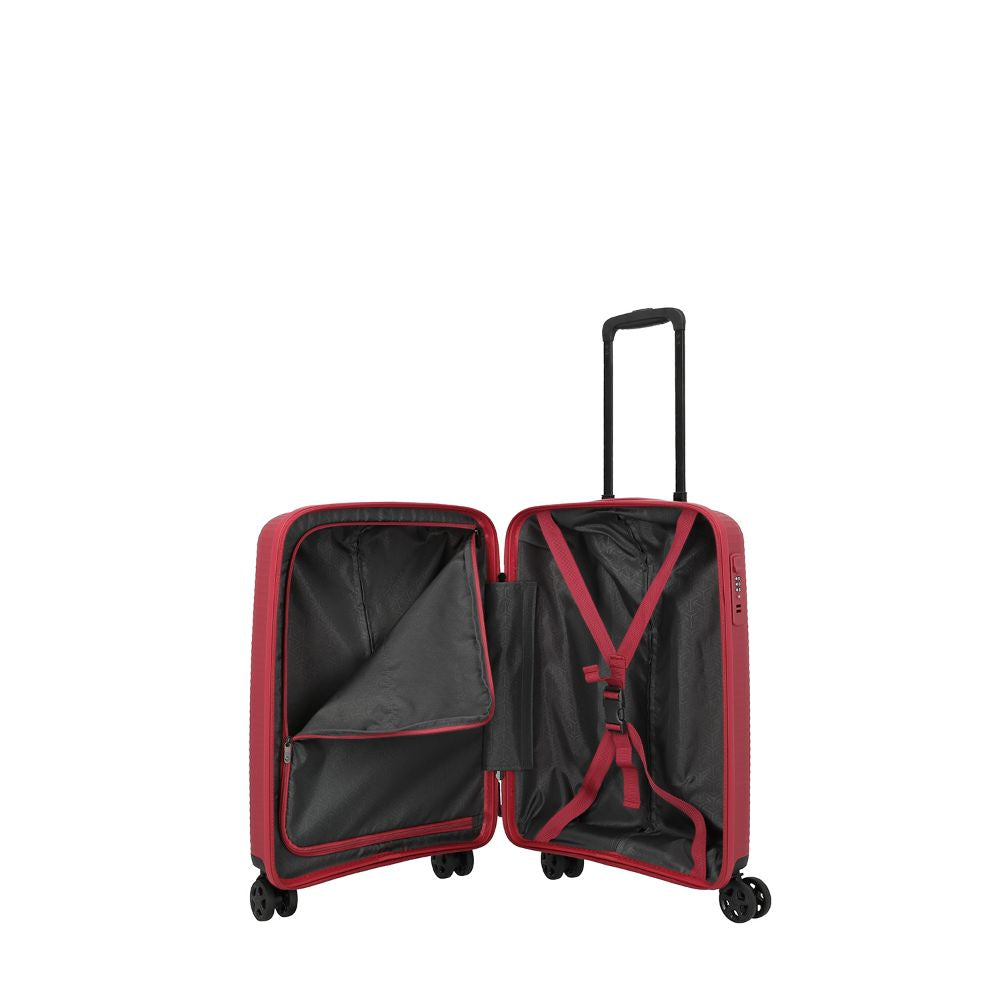 Travelite Air Stripe Rot 4-Doppelrollen Trolley S 55cm
