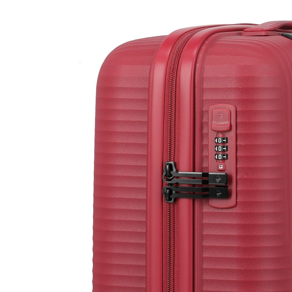 Travelite Air Stripe Rot 4-Doppelrollen Trolley S 55cm