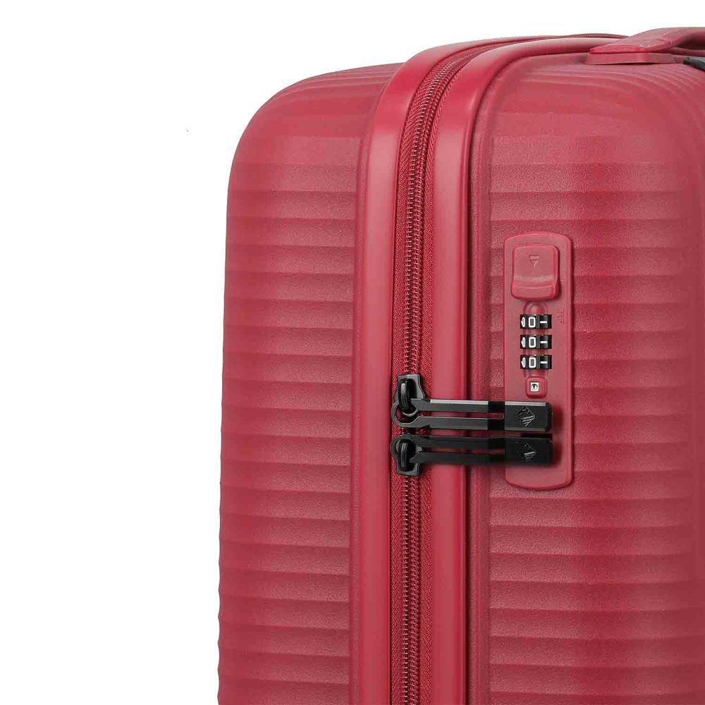 Travelite Air Stripe Rot 4-Doppelrollen Trolley S 55cm