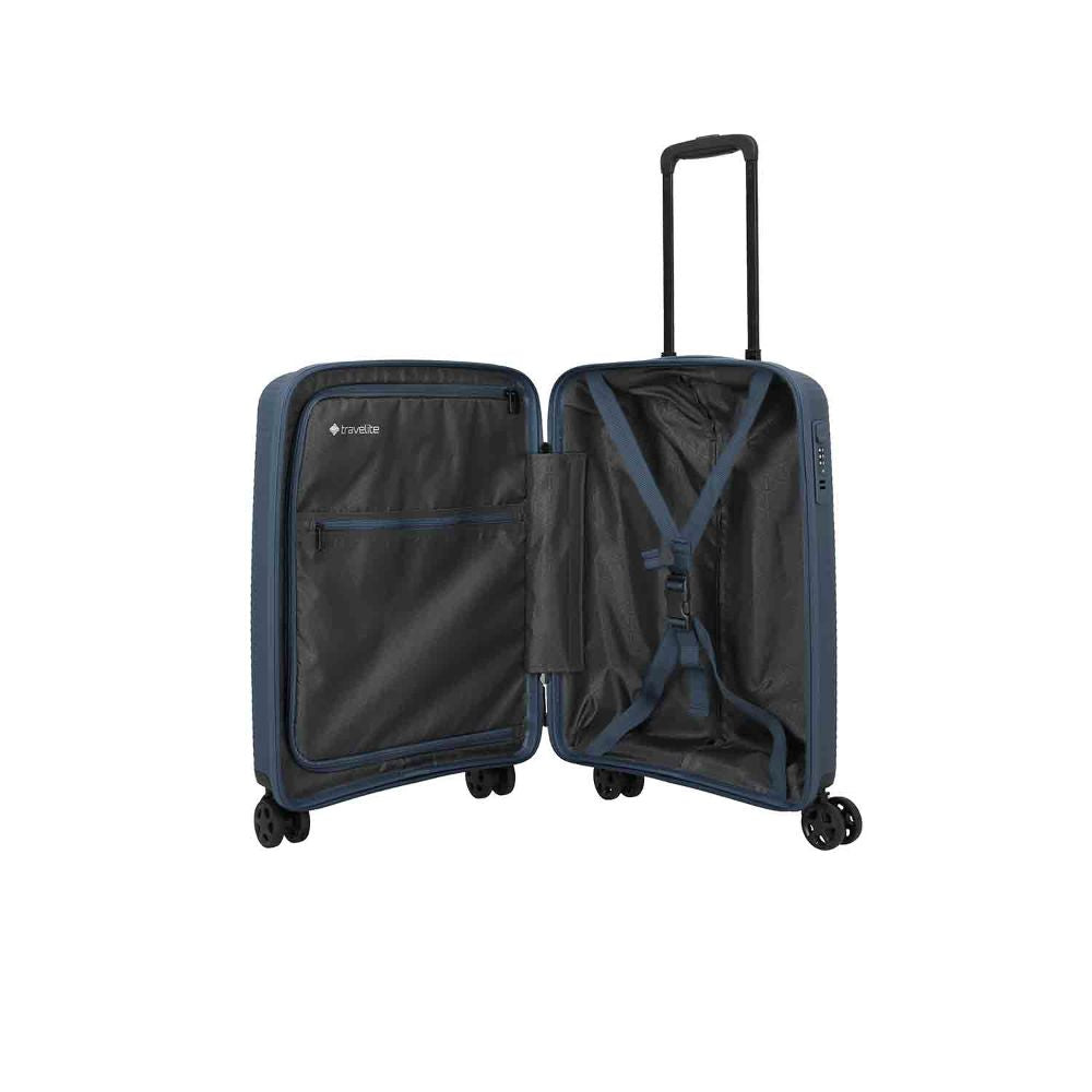 Travelite Air Stripe Navy 4-Doppelrollen Trolley S 55cm
