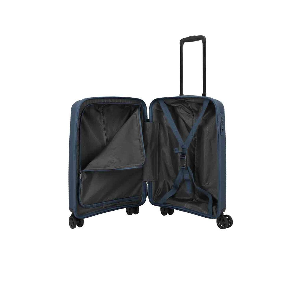 Travelite Air Stripe Navy 4-Doppelrollen Trolley S 55cm
