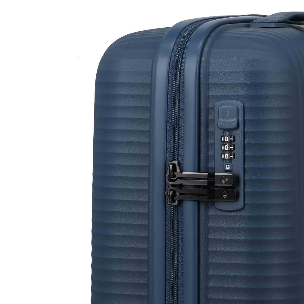 Travelite Air Stripe Navy 4-Doppelrollen Trolley S 55cm