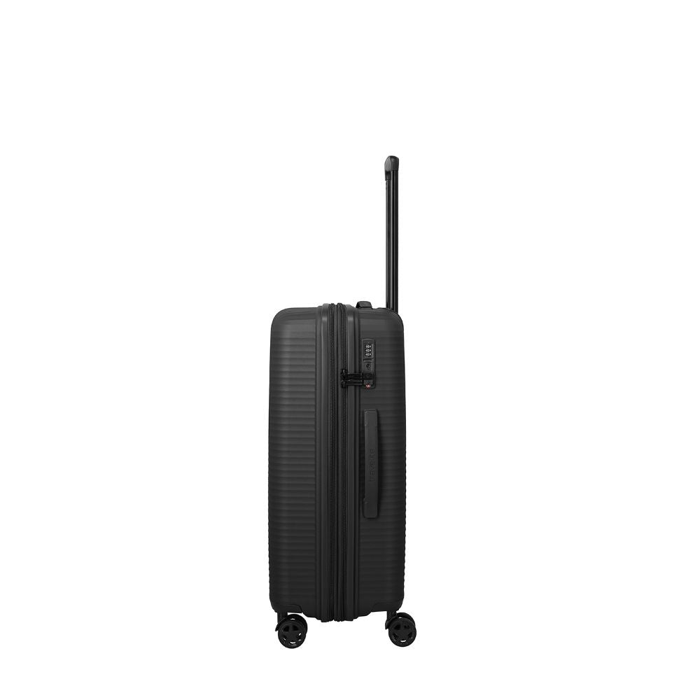 Travelite Air Stripe Schwarz 4-Rollen Trolley M erweiterbar 66cm