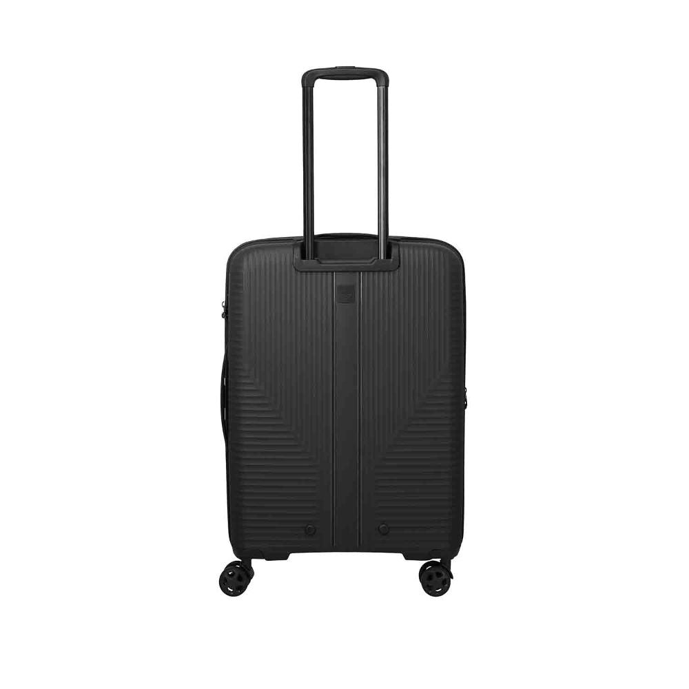 Travelite Air Stripe Schwarz 4-Doppelrollen Trolley M erweiterbar 66cm