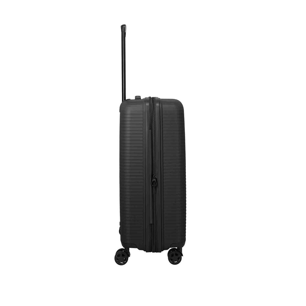 Travelite Air Stripe Schwarz 4-Doppelrollen Trolley M erweiterbar 66cm