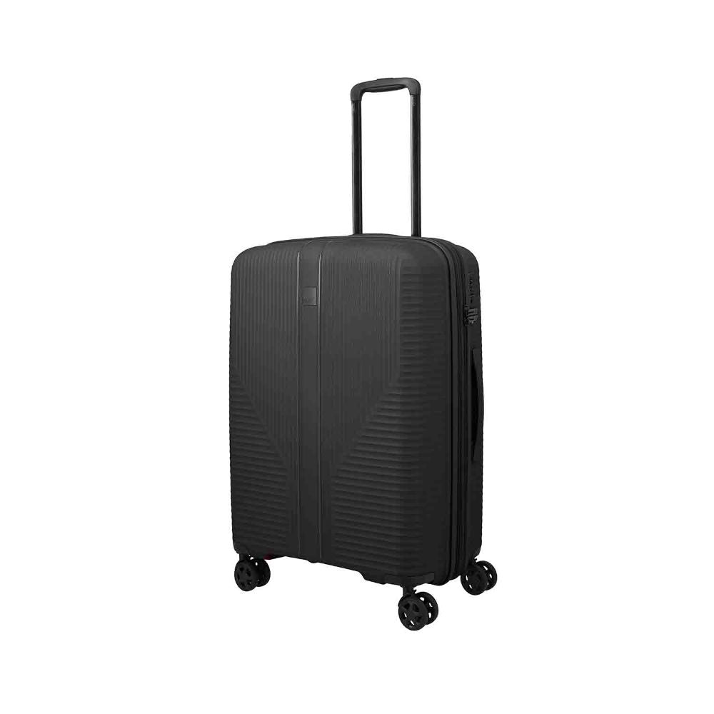 Travelite Air Stripe Schwarz 4-Doppelrollen Trolley M erweiterbar 66cm