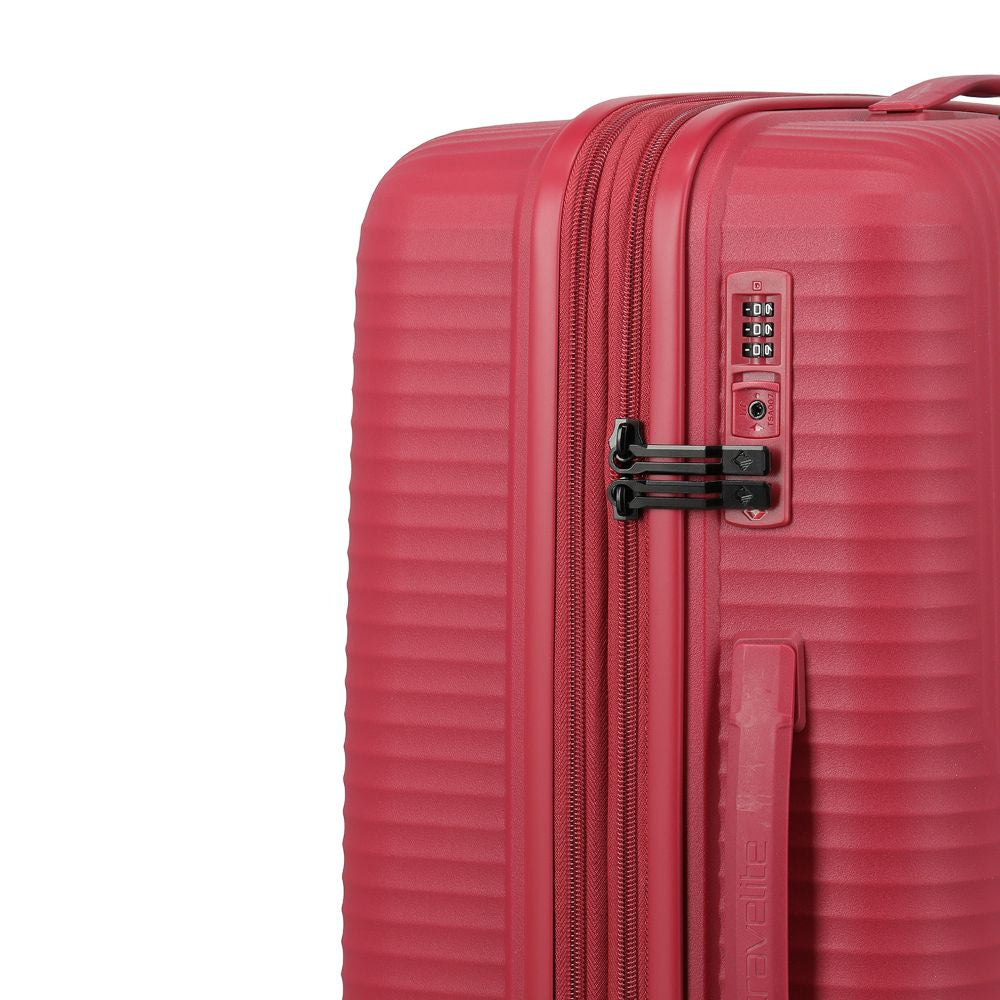 Travelite Air Stripe Rot 4-Doppelrollen Trolley M 66cm