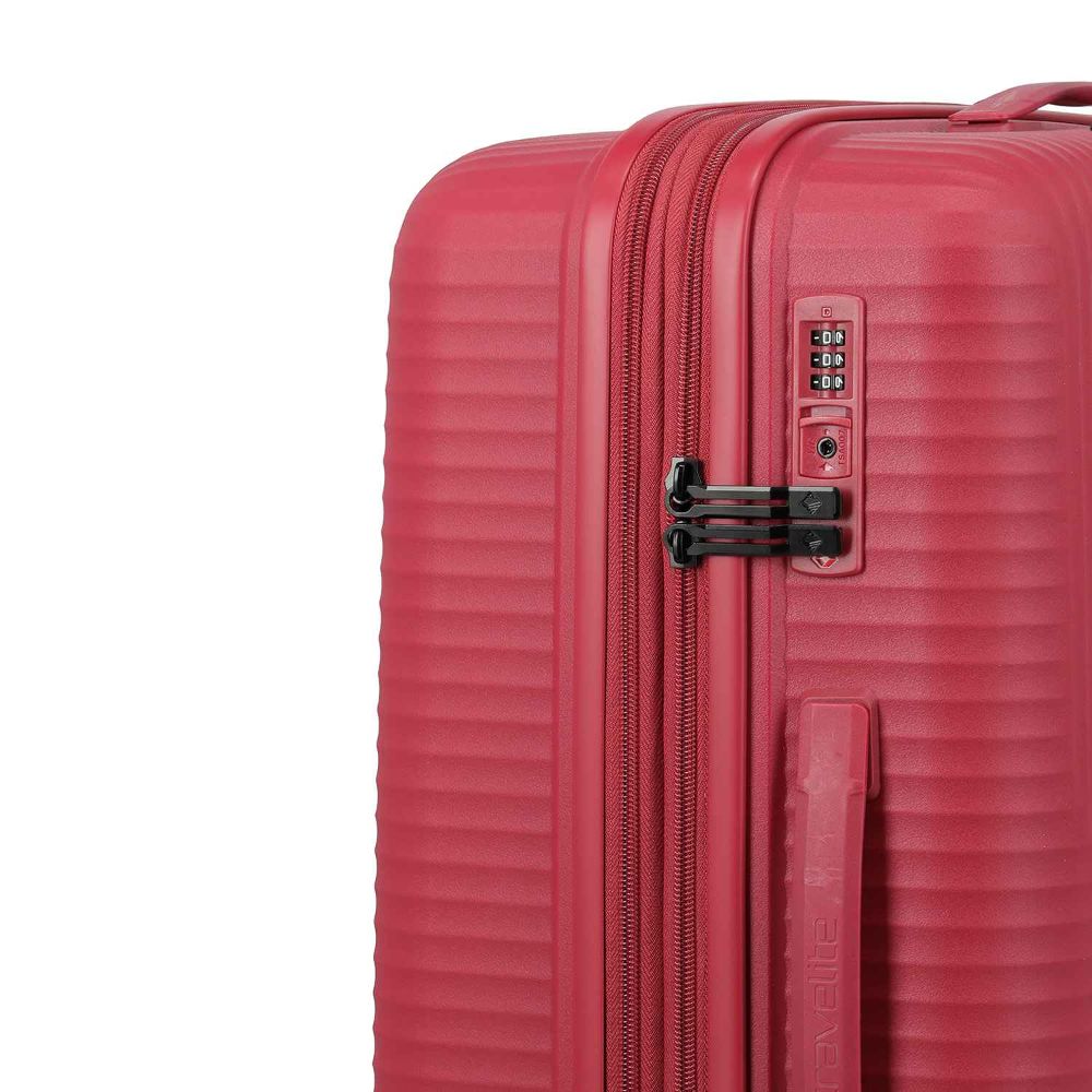 Travelite Air Stripe Rot 4-Doppelrollen Trolley M 66cm