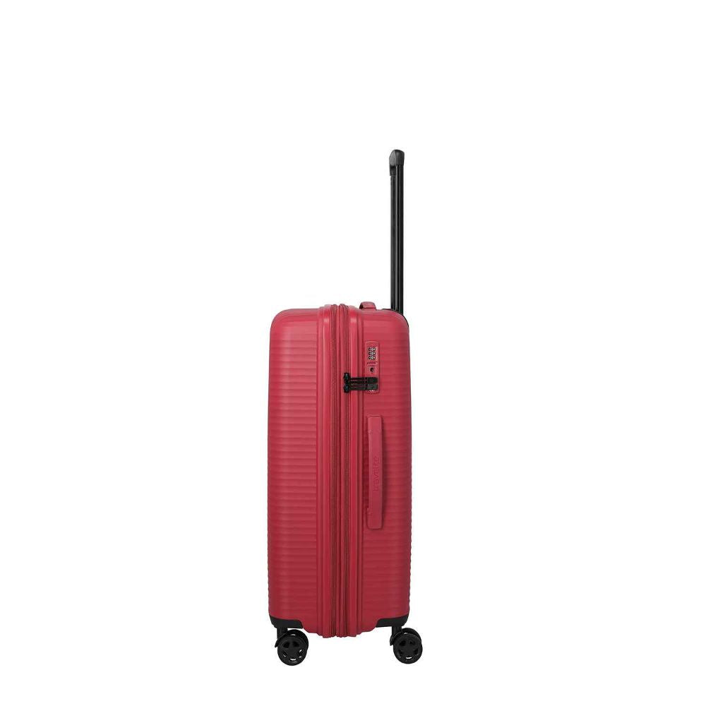 Travelite Air Stripe Rot 4-Doppelrollen Trolley M 66cm