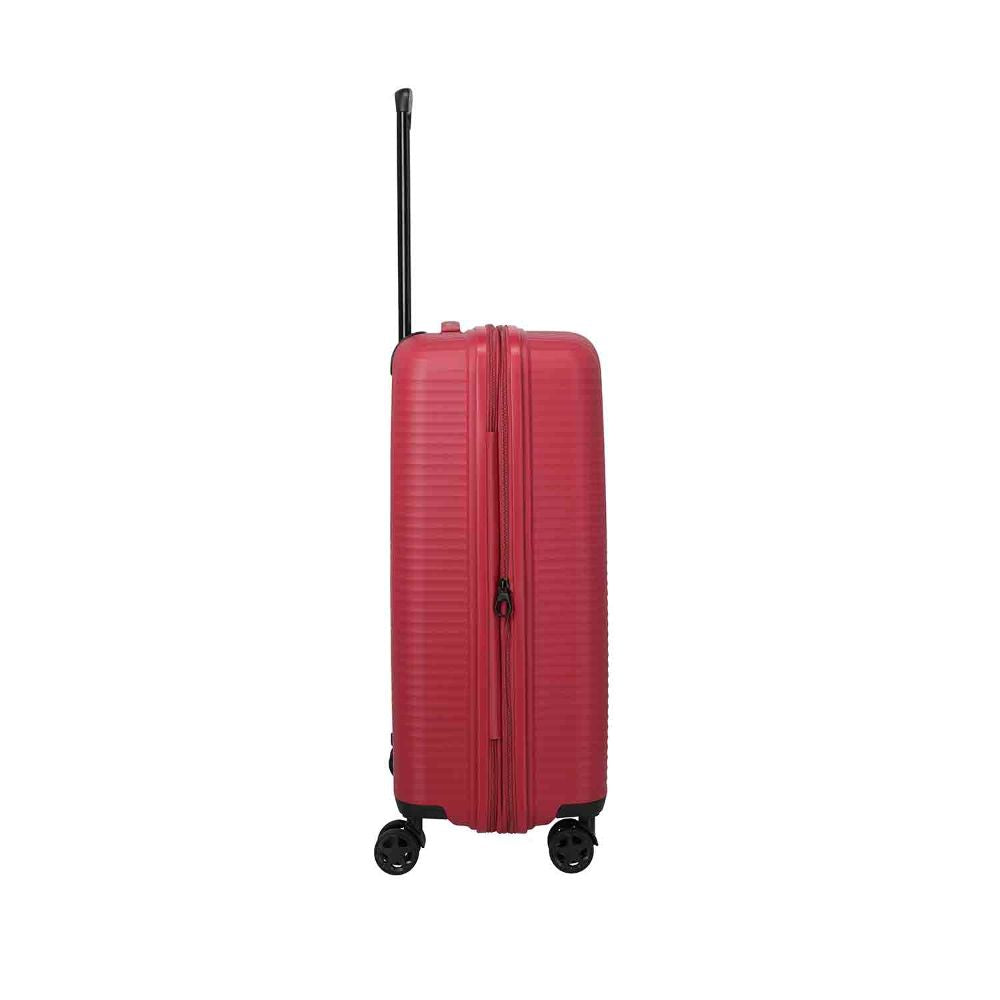 Travelite Air Stripe Rot 4-Doppelrollen Trolley M erweiterbar 66cm