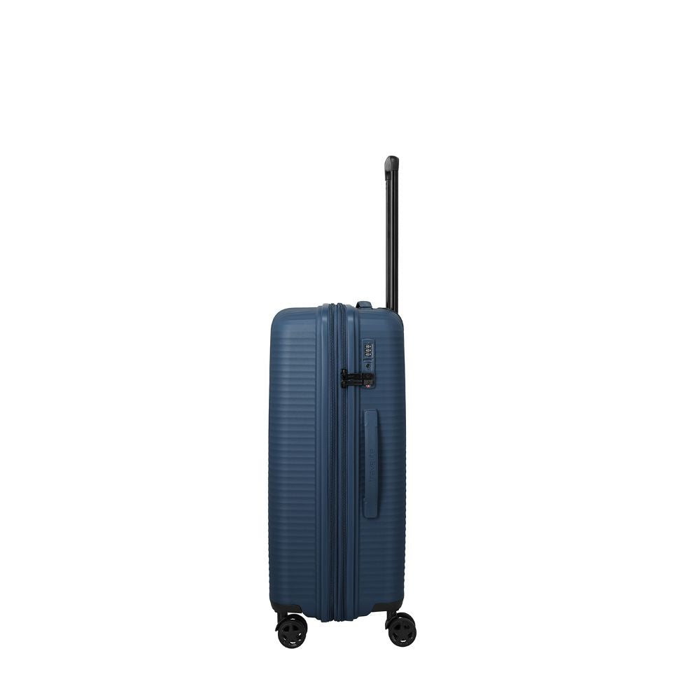 Travelite Air Stripe Navy 4-Rollen Trolley M erweiterbar 66cm