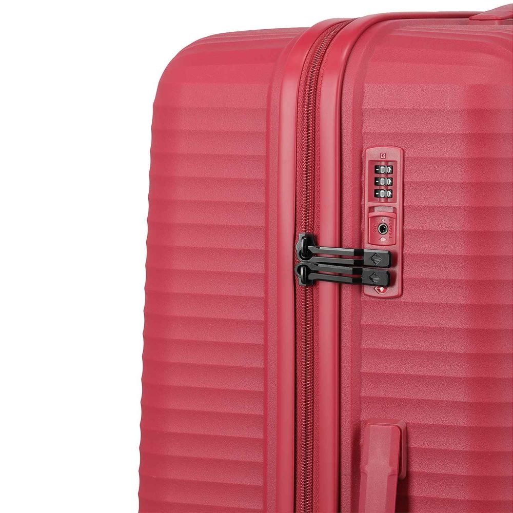 Travelite Air Stripe Rot 4-Doppelrollen Trolley L 77cm