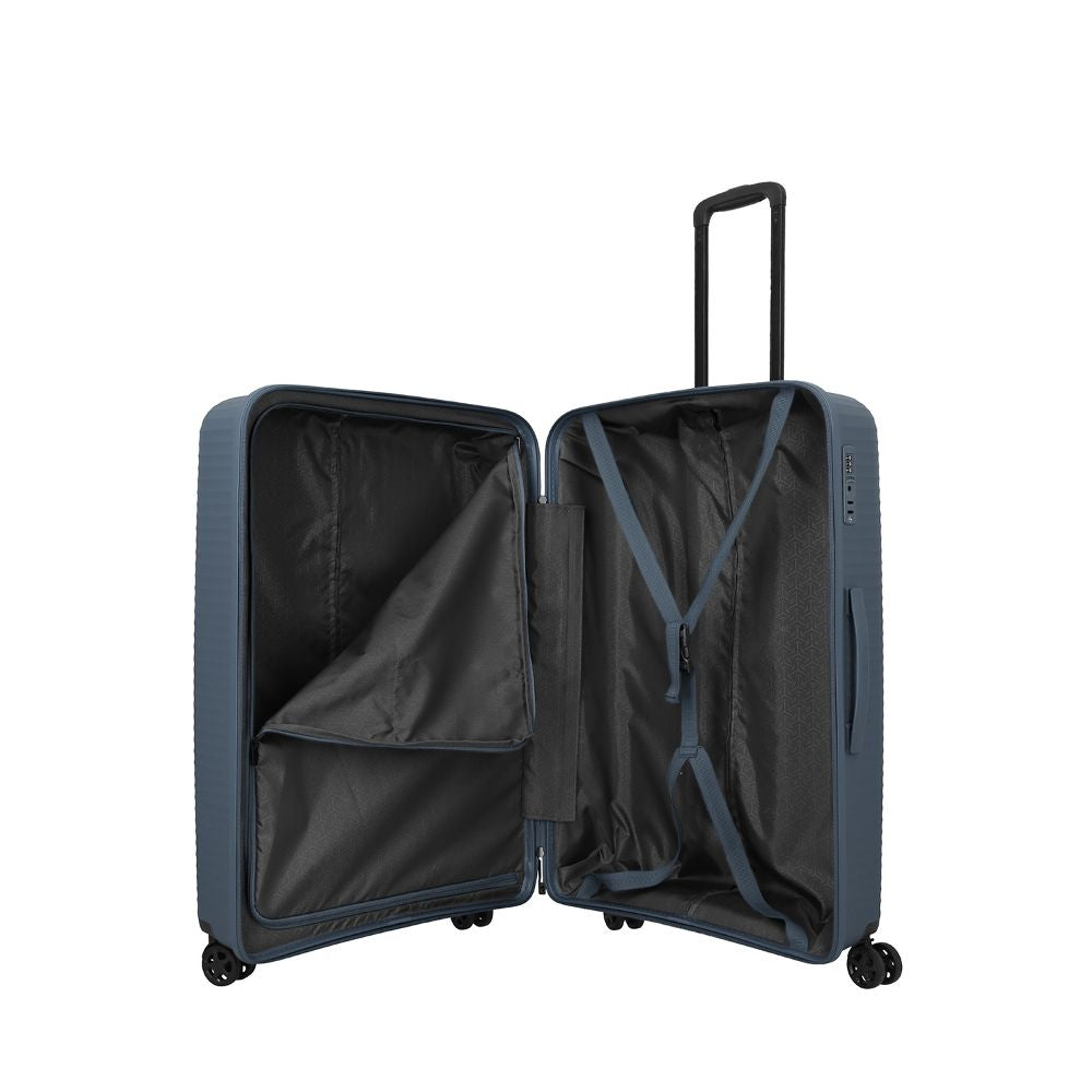 Travelite Air Stripe Navy 4-Doppelrollen Trolley L 77cm