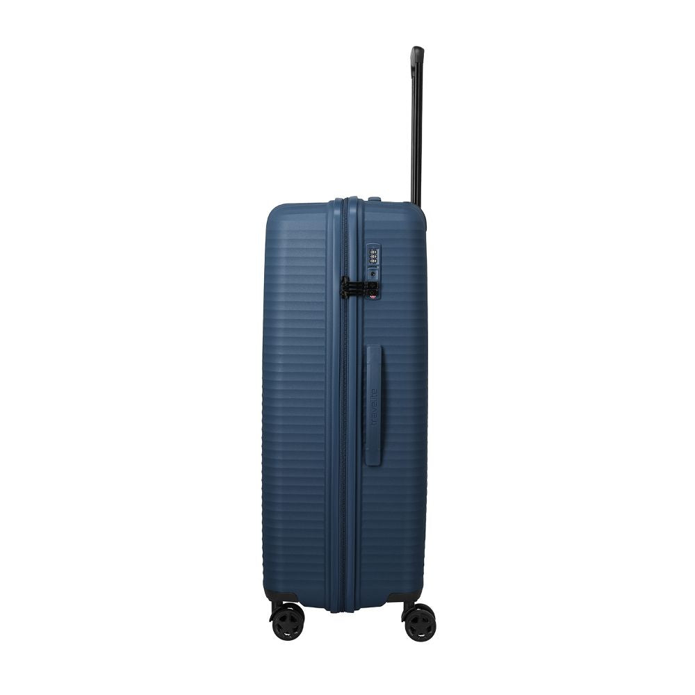 Travelite Air Stripe Navy 4-Doppelrollen Trolley L 77cm