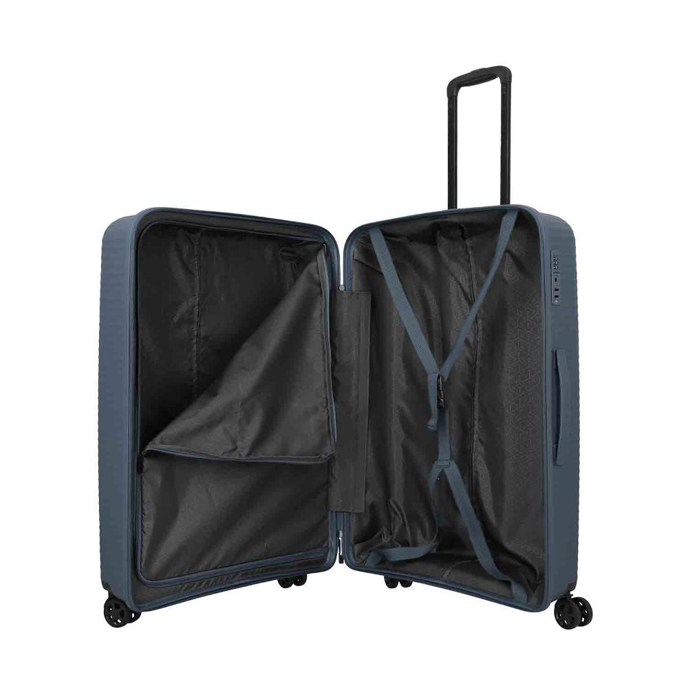 Travelite Air Stripe Navy 4-Doppelrollen Trolley L 77cm