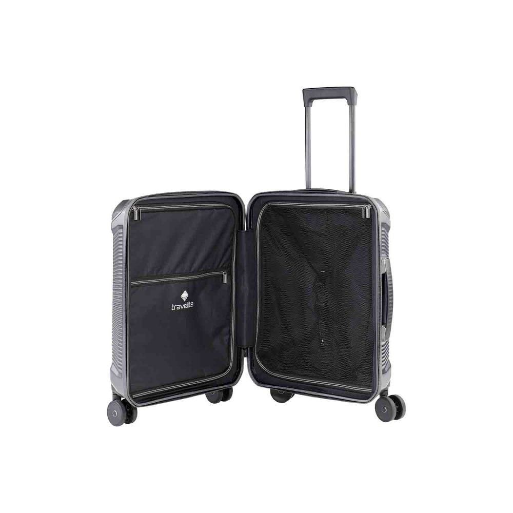 Travelite Millennium Silver 4-Doppelrollen Trolley S 55 cm
