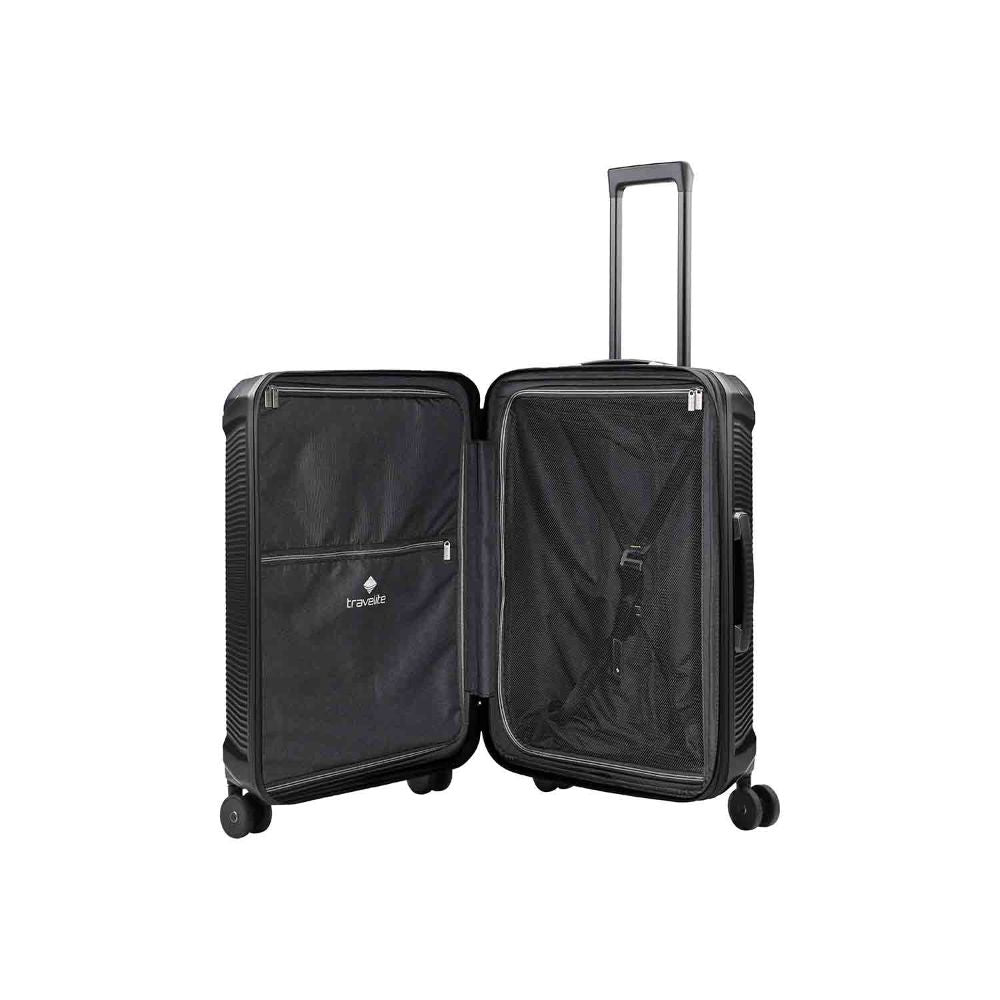 Travelite Millennium Black 4-Doppelrollen Trolley M 67 cm