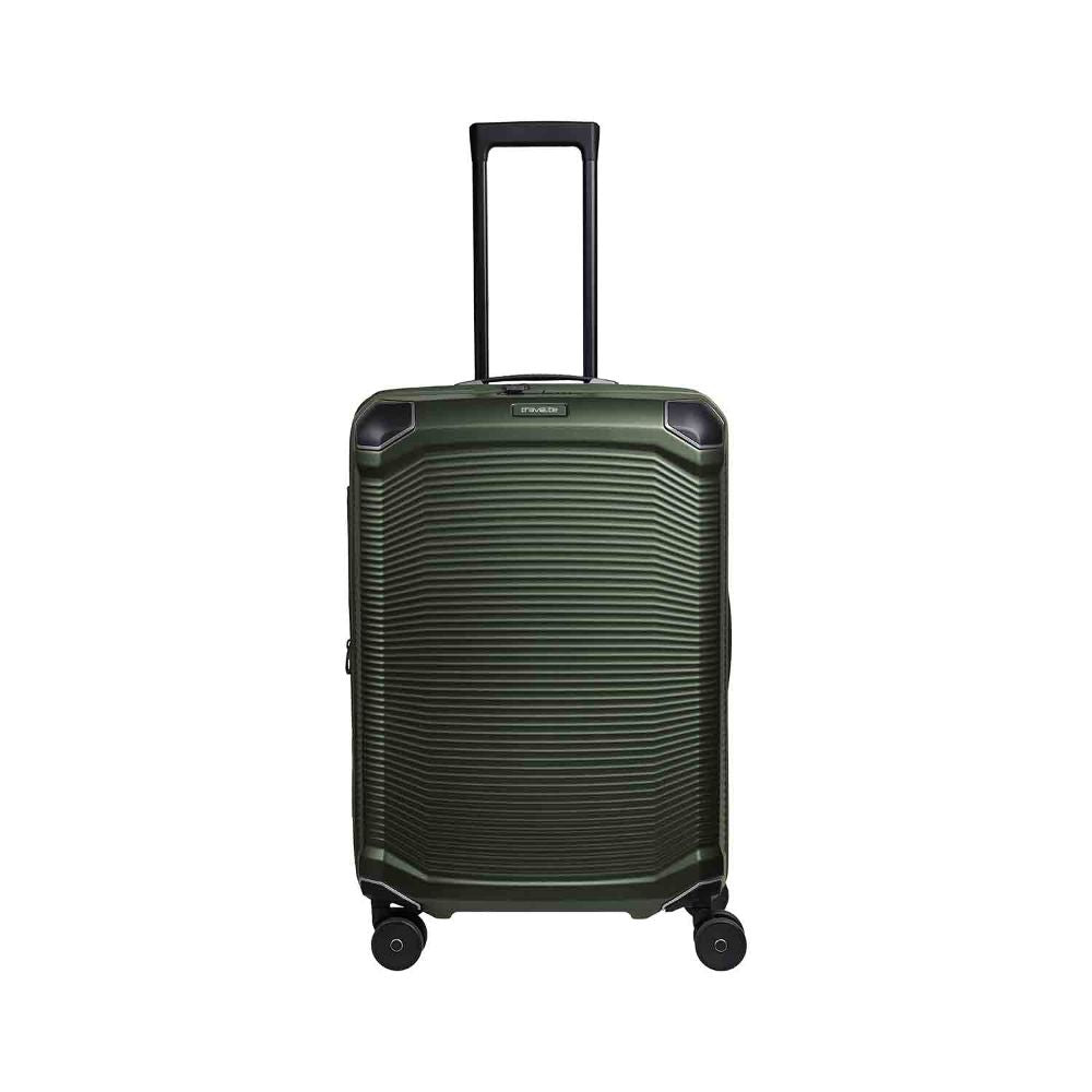 Travelite Millennium Pine Green 4-Doppelrollen Trolley M 67 cm