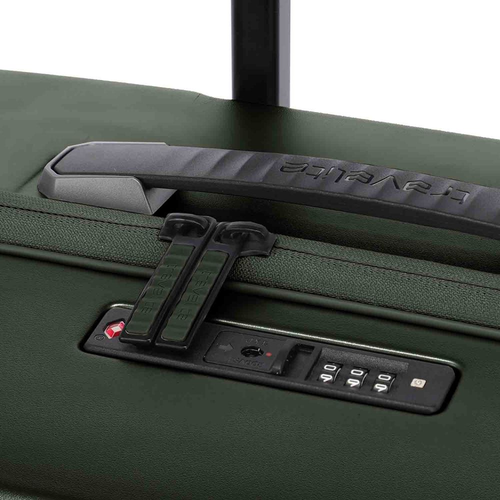 Travelite Millennium Pine Green 4-Doppelrollen Trolley L 76 cm